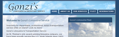 Gonzi's Limousine website