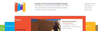 SEGD home page screenshot